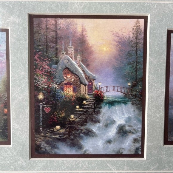 Thomas Kinkade Sweetheart Cottages Matted and Framed Accent Print with COA - Picture 7 of 13